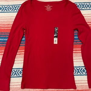 Women’s Faded Glory long sleeve shirt, red size XL and brand new with tags
